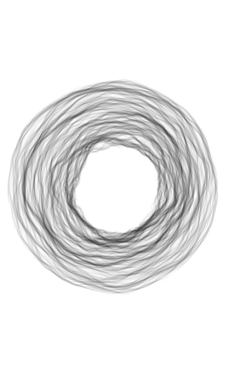 Pencil sketch of concentric circles 2