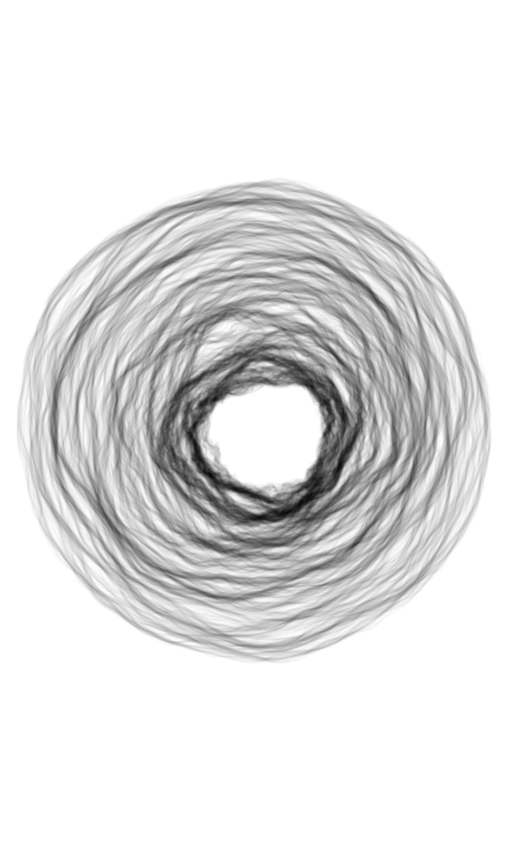 Pencil sketch of concentric circles 3