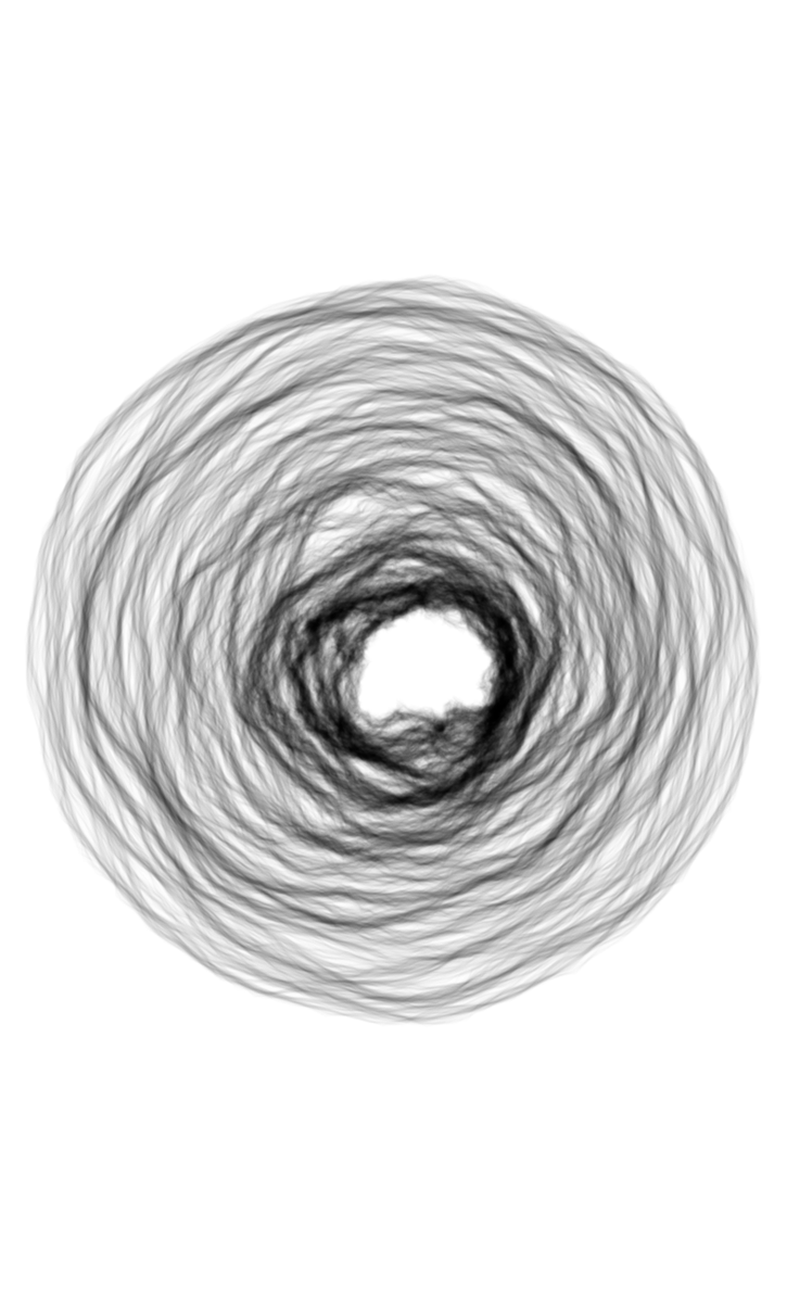 Pencil sketch of concentric circles 4